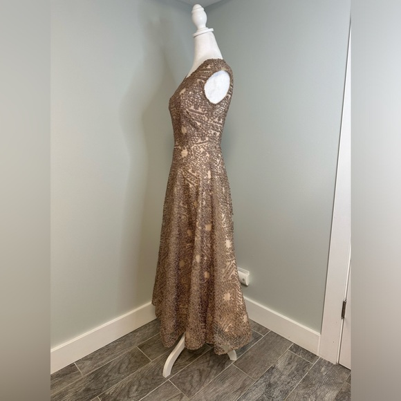 Anthropologie x BHLDN Sara Emanuel Presley  Embroidered Dress Gown  Neutral Sz 0 - Picture 6 of 17